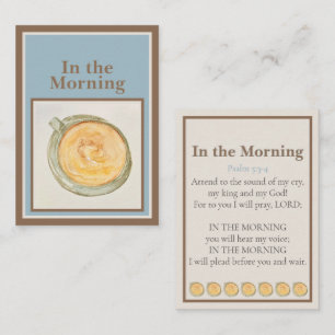 Prayer Card: In the Morning — Psalm 5:3-4 Note Card