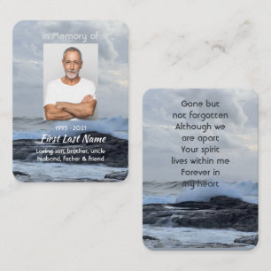Prayer Card Keepsake Storm Cloud Ocean Wave
