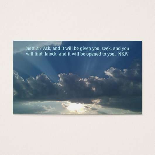 Prayer card Matt 7:7 (Front)