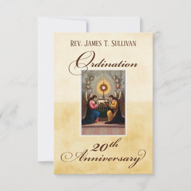 Prayer Card Name 20th Ordination Anniversary Altar (Front)