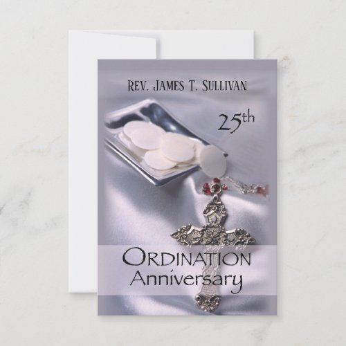 Prayer Card Name 25th Anniversary Ordination