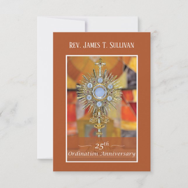 Prayer Card Name 25th Ordination Anniversary Host (Front)