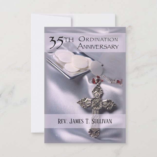 Prayer Card Name 35th Ordination Anniversary Host (Front)