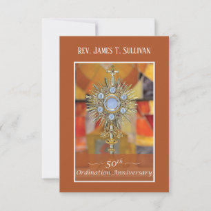 Prayer Card Name 50th Ordination Anniversary Host