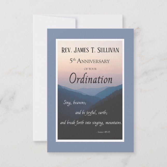 Prayer Card Name 5th Ordination Anniversary (Front)