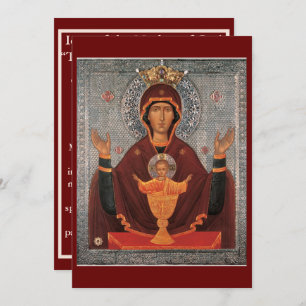 prayer card of Mother of God-Inexhaustible Chalice