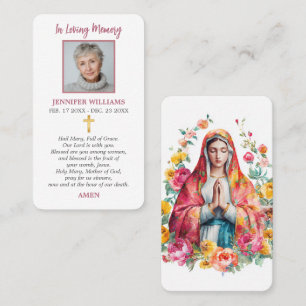 Prayer Card Our Lady of La Salette Blessed Mother