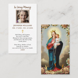Prayer Card Our Lady of the Holy Rosary