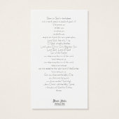 Prayer Card (Quote): Gloria in Excelsis Deo (Back)