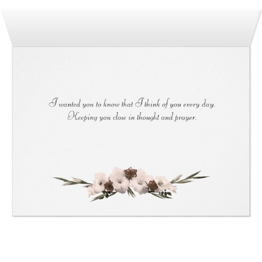 Prayer card with magnolia (Inside Horizontal (Bottom))