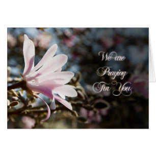 Prayer card with magnolia
