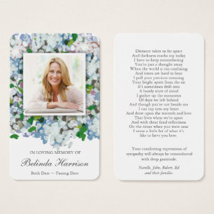 Prayer Cards Blue Hydrangea