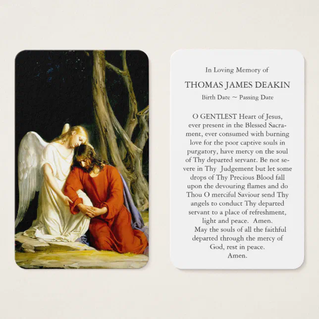 Prayer Cards | Comforting Angel | Zazzle