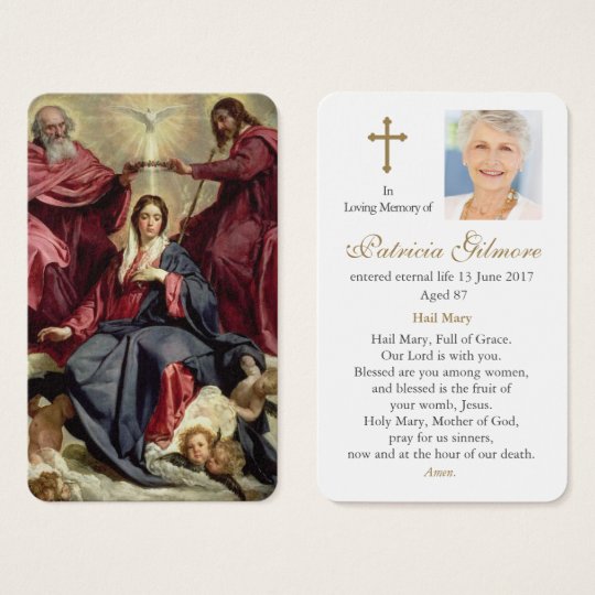 Prayer Cards | Coronation of the Virgin | Zazzle.com