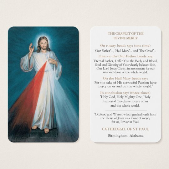 Prayer Cards | Divine Mercy Chaplet 1 | Zazzle.com