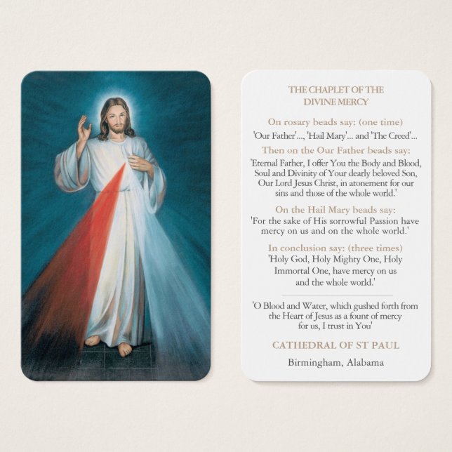 Prayer Cards | Divine Mercy Chaplet 1 (Front & Back)