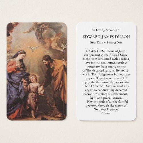 Prayer Cards  Feast of the Holy Family