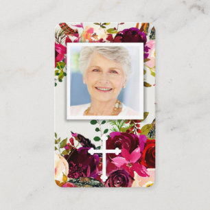 Prayer Cards Floral Bordo & Cross