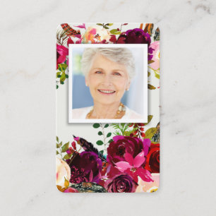 Prayer Cards Floral Bordo Deluxe