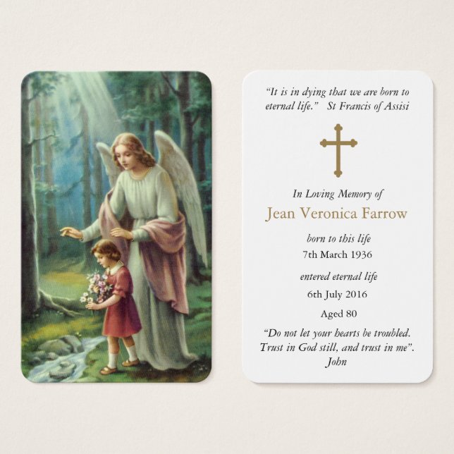 Prayer Cards | God's Angel (Front & Back)