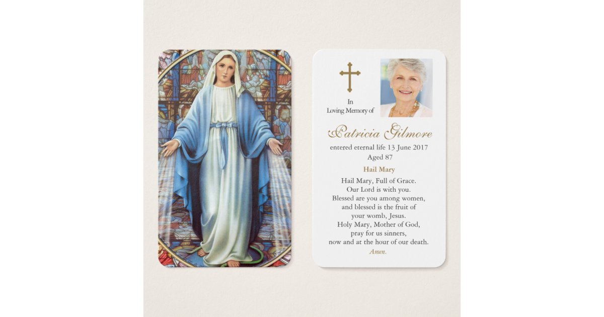 Prayer Cards | Hail Mary | Zazzle