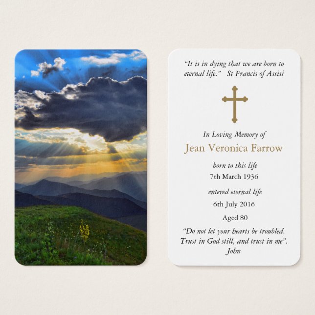 Prayer Cards | Heavenly Sky (Front & Back)
