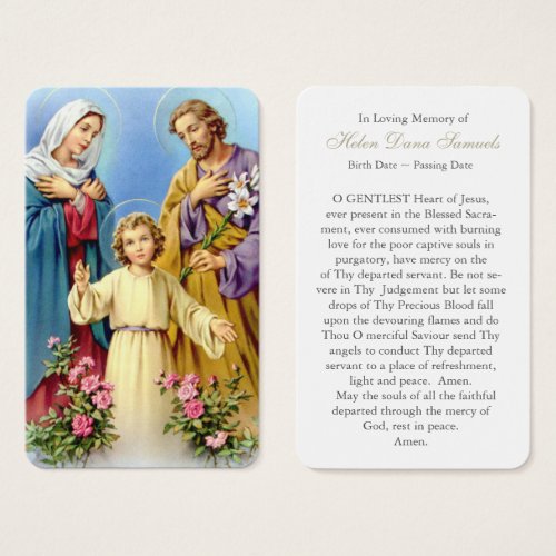 Prayer Cards  Holy Family 10