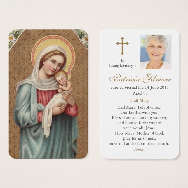 Prayer Cards | Holy Virgin (Front & Back)