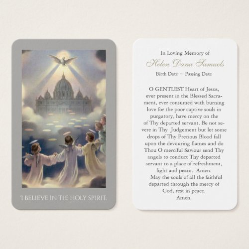 Prayer Cards  I Believe In The Holy Spirit
