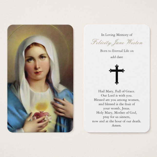 Prayer Cards | Italian Mary (Front & Back)
