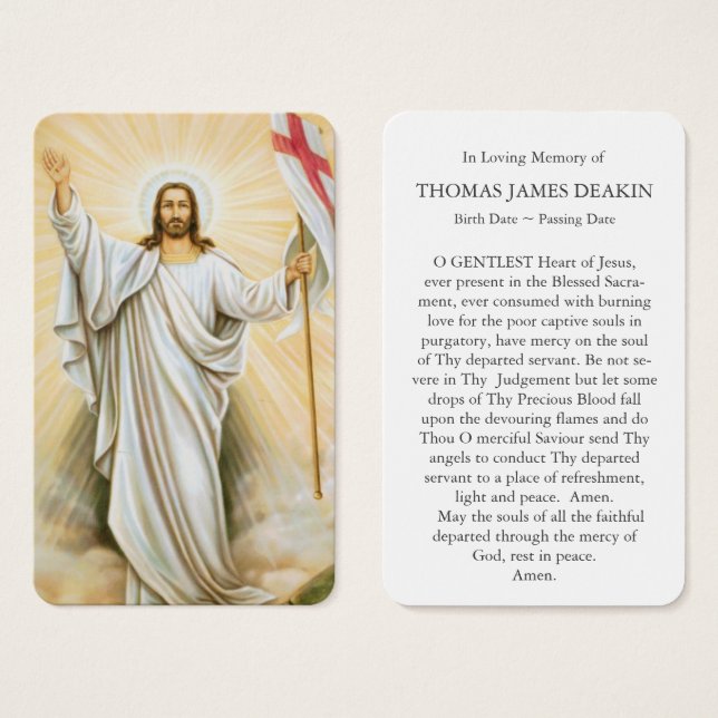 Prayer Cards | Jesus 2 (Front & Back)