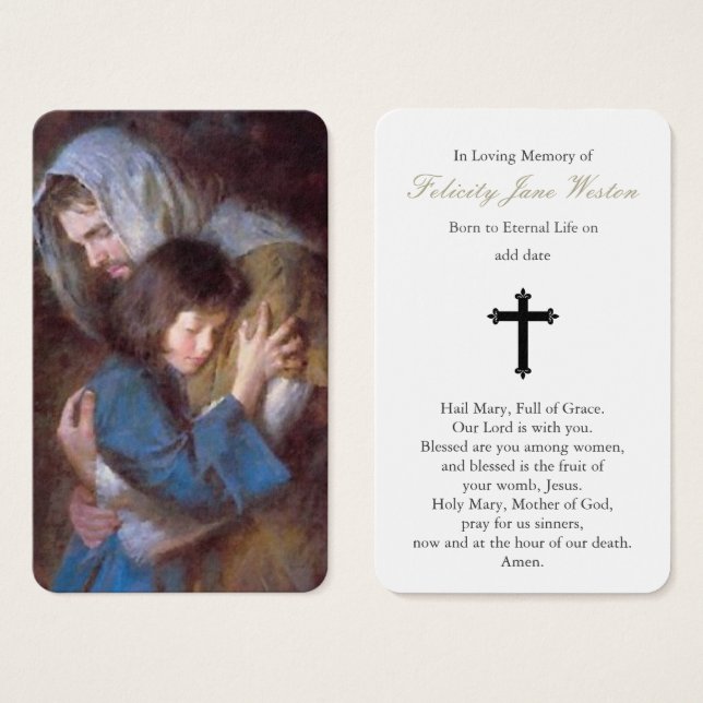 Prayer Cards | Jesus Hugs (Front & Back)