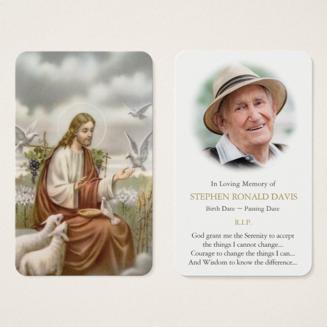 Prayer Cards | Jesus with Doves (Front & Back)