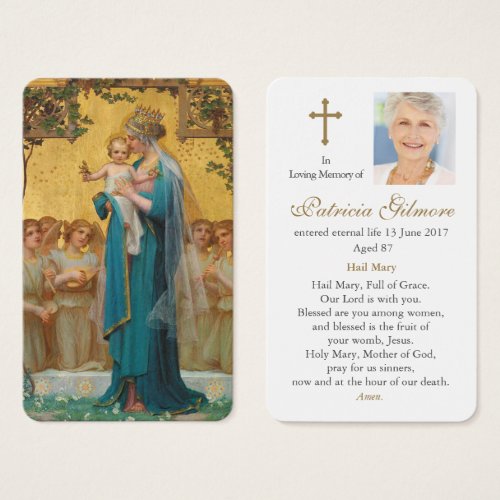 Prayer Cards  Madonna  Child