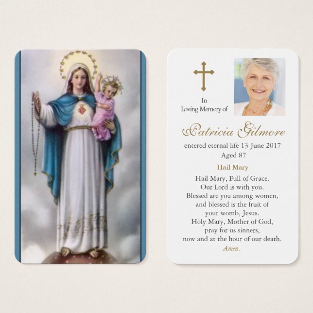 Prayer Cards | Mary 12 Stars (Front & Back)