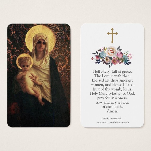 Prayer Cards | Mary & Baby Jesus 01 (Front & Back)