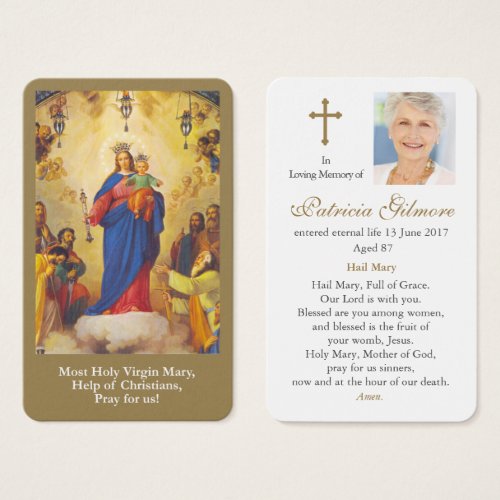 Prayer Cards  Mary Help of Christians
