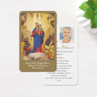 Prayer Cards | Mary Help of Christians | Zazzle