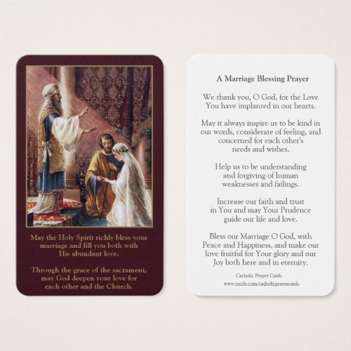 Prayer Cards  Mary  Joseph Wedding