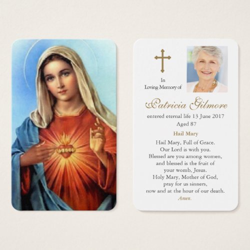 Prayer Cards  Mary Sacred Heart