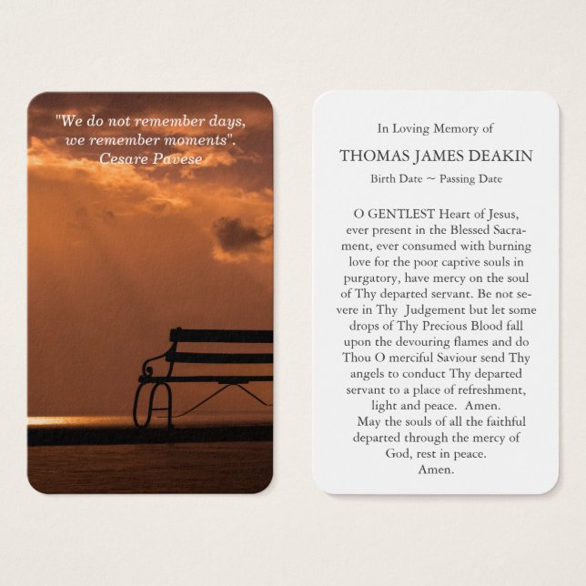 Prayer Cards | Moments (Front & Back)