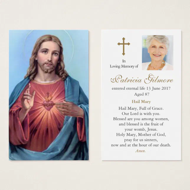 Prayer Cards | Most Loving Heart | Zazzle