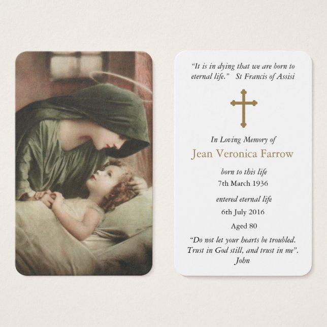 Prayer Cards | Mother Mary (Front & Back)