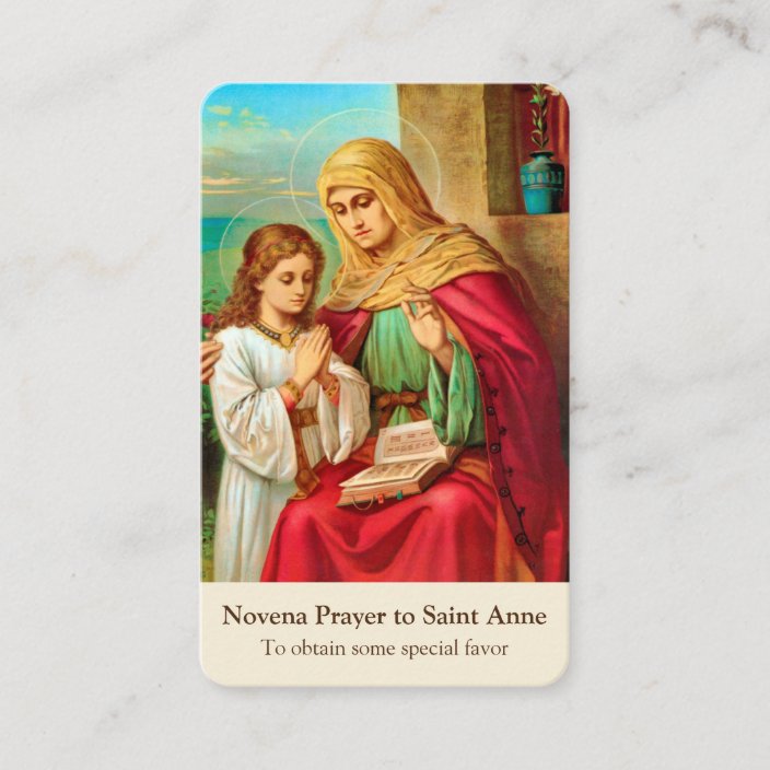 Prayer Cards | Novena Prayer St. Anne 1 | Zazzle.com