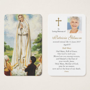 Prayer Cards   Our Lady of Fatima
