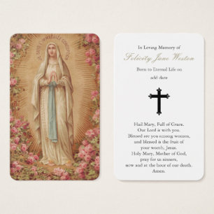 Prayer Cards   Our Lady of Lourdes