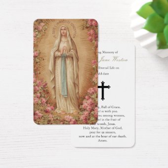 Prayer Cards | Our Lady Of Lourdes | Zazzle