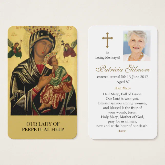 Prayer Cards | Our Lady Perpetual Help | Zazzle