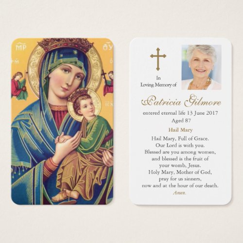 Prayer Cards  Our Lady Perpetual Help 2
