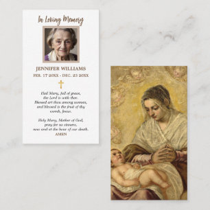 Prayer Cards Our Lady Virgin Maria and Child Jesus